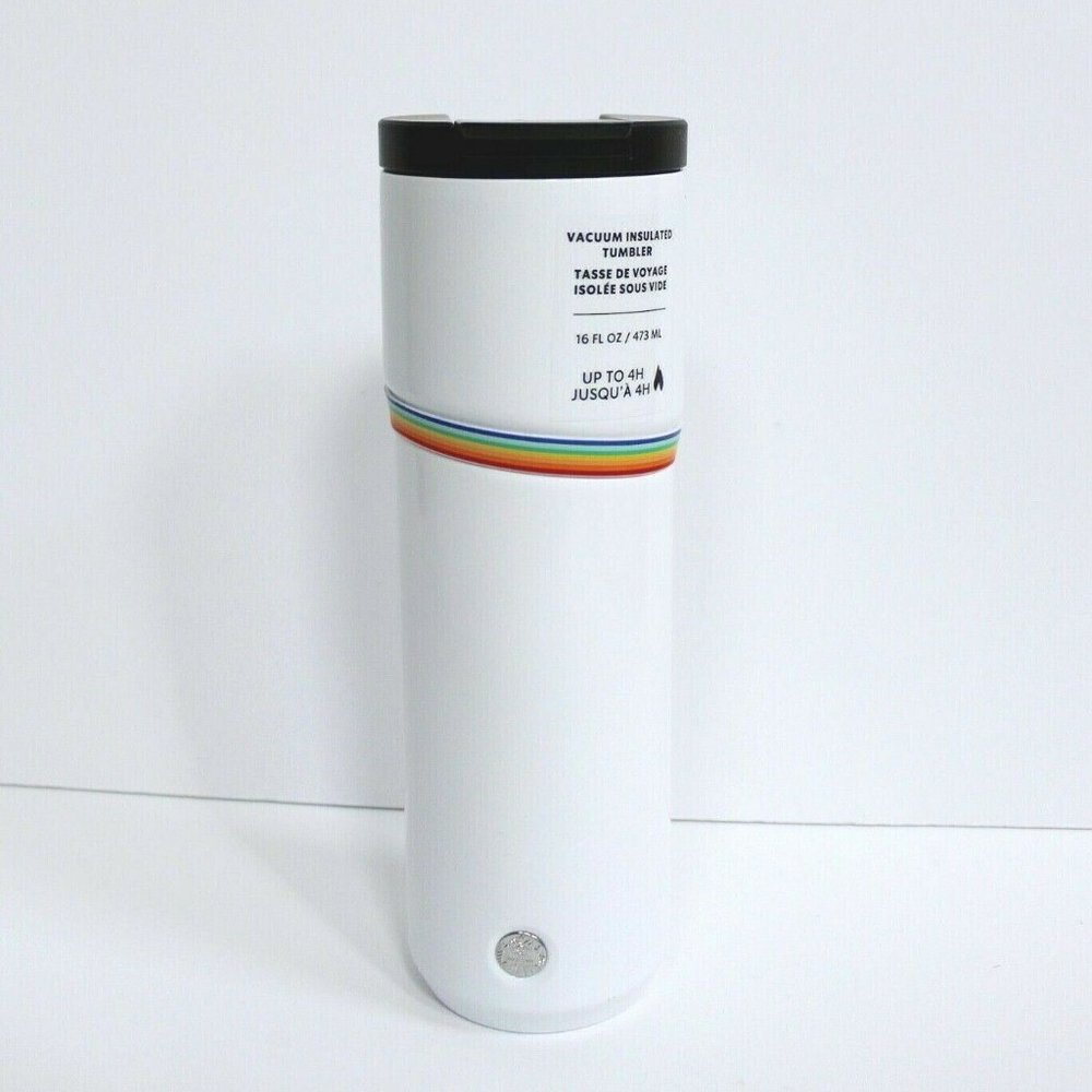 Starbucks 2020 Pride Rainbow White Stainless Steel Tumbler